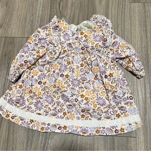 Max Studio Baby Floral Dress in Lavender & Mustard